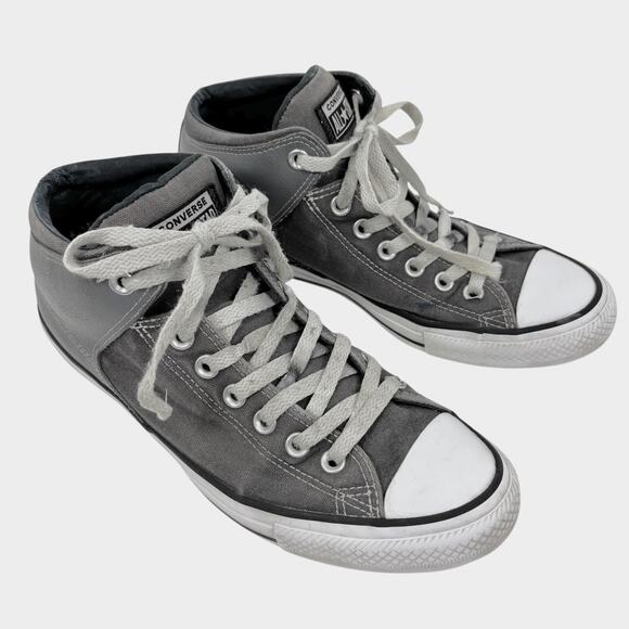 Converse All Star Chuck Taylor High Top Sneakers Shoes Mens 9 Gray Street - Picture 1 of 13